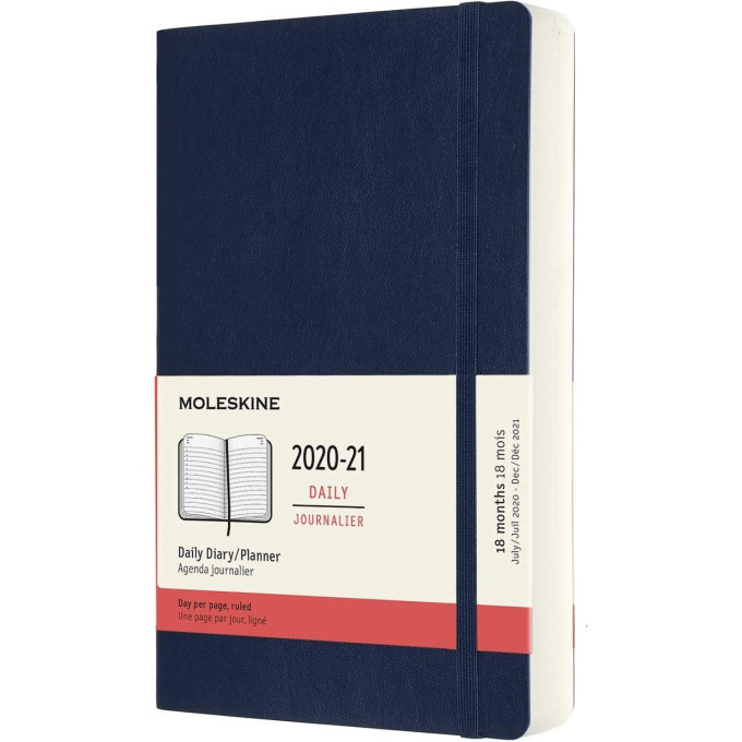 Ежедневник MOLESKINE ACADEMIC SOFT LARGE 21 (синий сапфир) DSB2018DC3Y20F-1