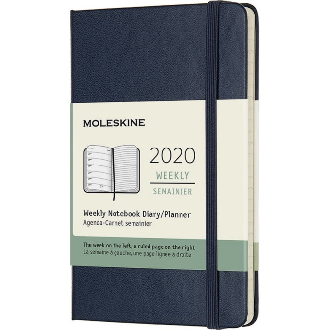 Еженедельник MOLESKINE Classic Weekly Pocket, синий сапфир DHB2012WN2